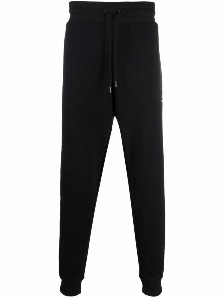 Pantalones de chándal con bordado con capucha con estampado New Balance negro