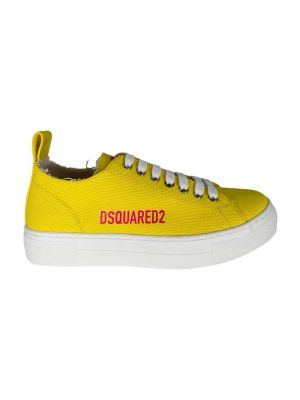 Sneakersy z nadrukiem Dsquared2 żółte
