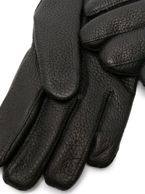 Rękawiczki skórzane Orciani czarne