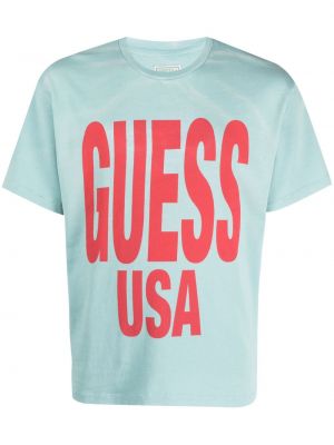Bombažna majica s potiskom Guess Usa