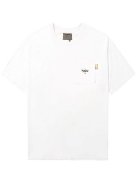 Βαμβακερή μπλούζα Musium Div. λευκό