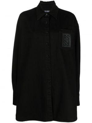 Oversized denim srajca Raf Simons črna