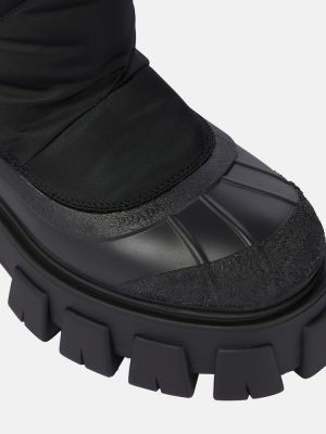 Найлонови зимни обувки за сняг Prada черно