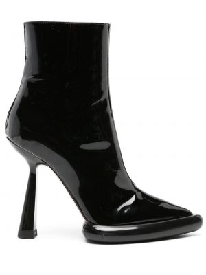 Kožené členkové topánky Francesca Bellavita čierna