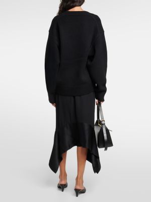 Кашмирен вълнен пуловер Toteme черно