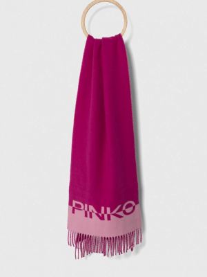 Вовняний шарф Pinko фіолетовий