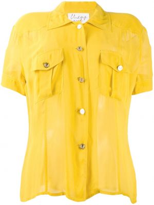 Camicia a maniche corte Moschino Pre-owned, giallo