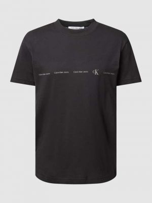 Koszulka z nadrukiem Calvin Klein Jeans czarna