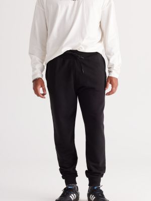 Spodnie sportowe bawełniane z kieszeniami Ac&co / Altınyıldız Classics czarne