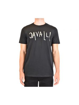 Czarna koszulka Roberto Cavalli