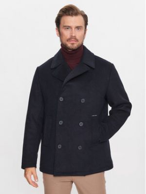 Manteau en laine Armani Exchange bleu