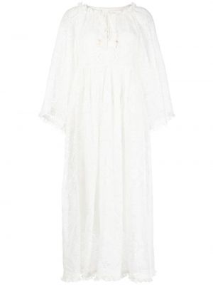 Robe longue brodé Zimmermann blanc