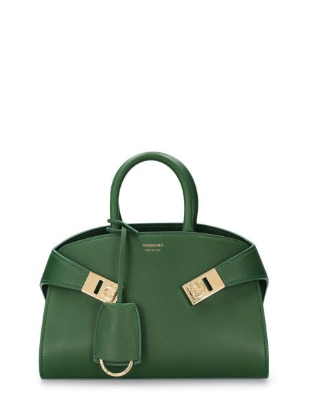 Bőr táska Ferragamo zöld