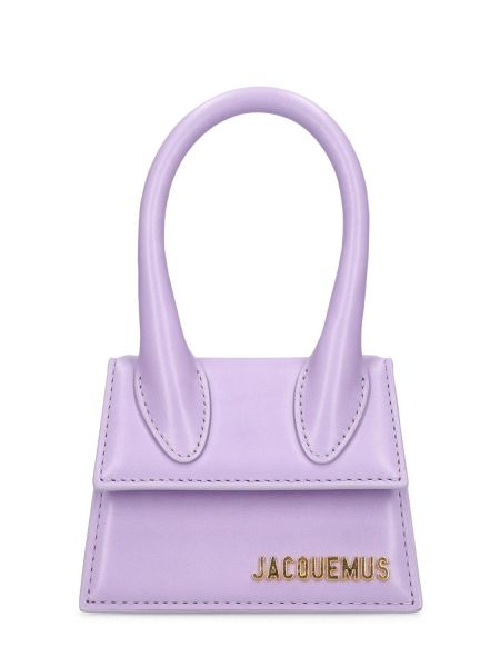 Bolso clutch de cuero Jacquemus violeta