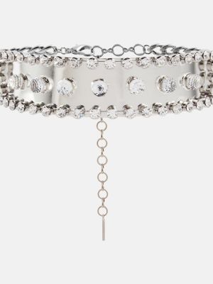 Ogrlica s kristali Alessandra Rich srebrna