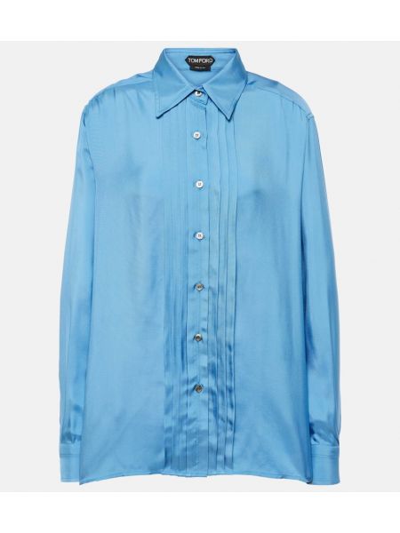 Plisirana satenska plisirana košulja Tom Ford