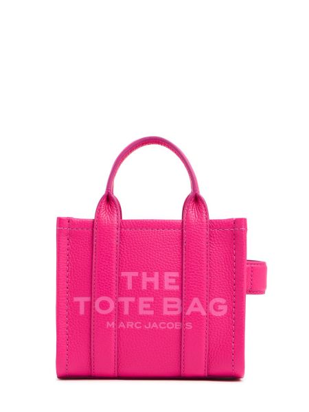 Lær shoppingbag Marc Jacobs rosa