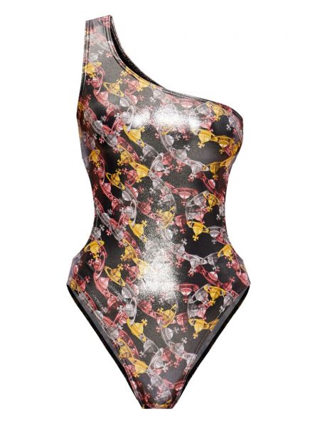 Costum de baie cu imagine Vivienne Westwood negru