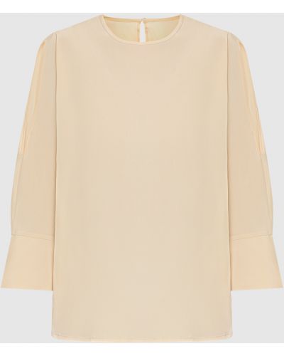 Шелковая блузка Peserico желтая