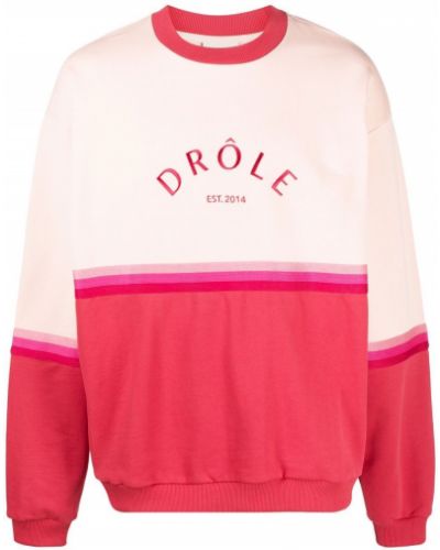 Brodert sweatshirt Drôle De Monsieur rosa