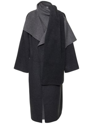 Kašmírový vlněný kabát Totême šedý