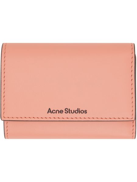 Розовый кожаный кошелек Acne Studios