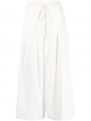Широки панталони тип „марлен“ на райета Ulla Johnson бяло