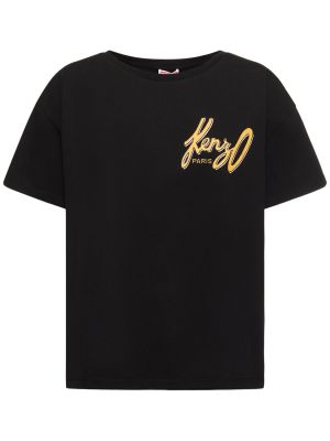 Camiseta de algodón Kenzo Paris negro