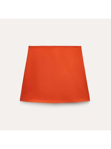 Юбка мини Zara оранжевая