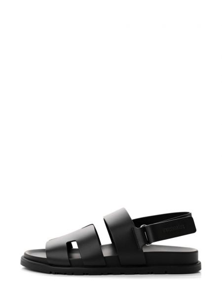 Кожени сандали Hermès Pre-owned черно