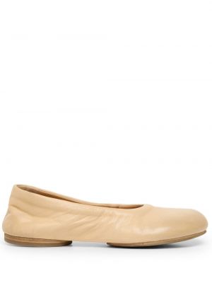 Leder ballerina Marsèll beige