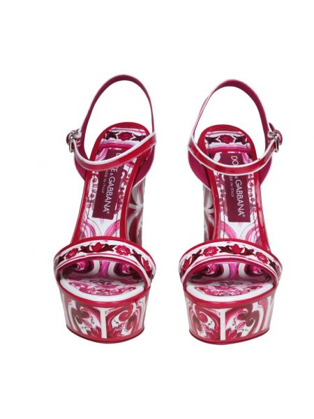 Sandalias con plataforma con estampado Dolce & Gabbana blanco