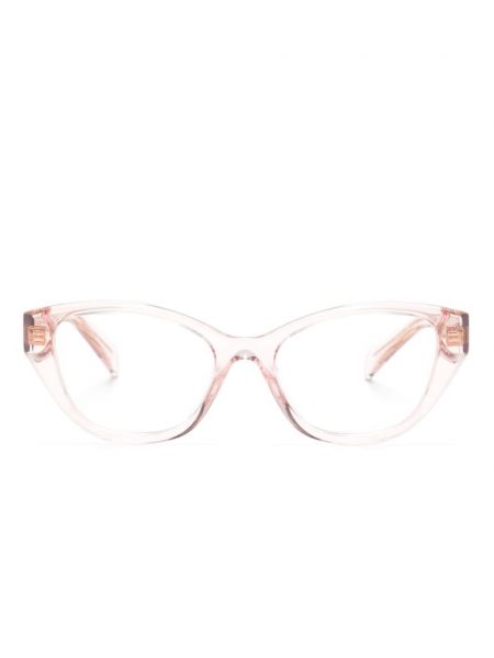 Růžové průsvitné brýle Prada Eyewear