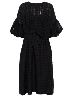Sukienka midi w kratkę Deveaux New York czarna
