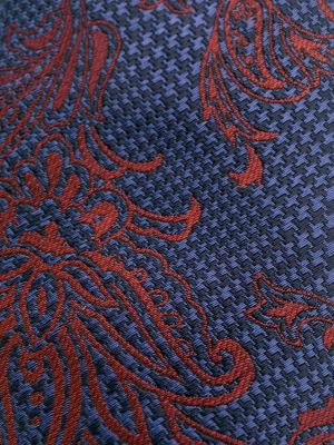 Corbata de seda de flores de tejido jacquard Etro azul