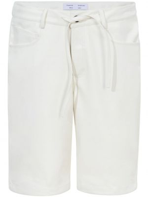 Pantaloni scurți din piele Proenza Schouler White Label alb