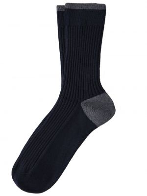 Памучни чорапи Brunello Cucinelli синьо