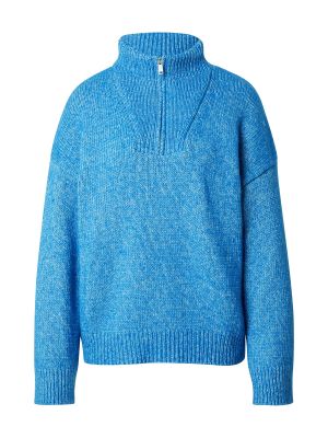Меланжов пуловер Armedangels синьо
