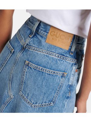 Spódnica jeansowa Gucci niebieska