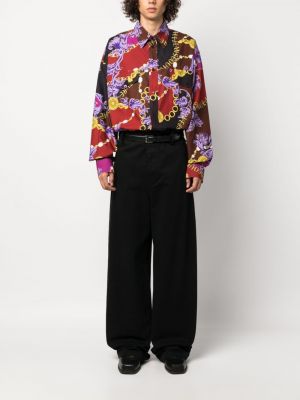 Bavlněná džínová košile s potiskem Versace Jeans Couture