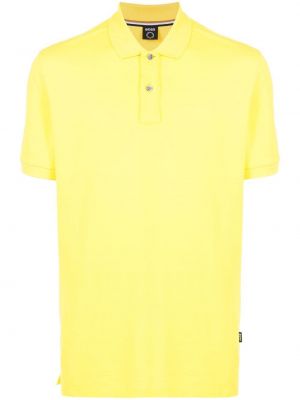 Polo en coton avec manches courtes Boss jaune