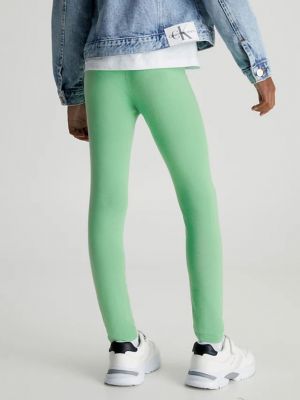 Legginsy Calvin Klein Jeans zielone
