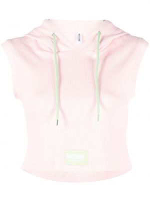 Ärmlös hoodie Moschino rosa