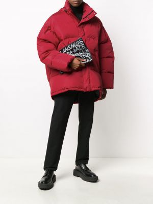 Abrigo corto acolchado Balenciaga rojo