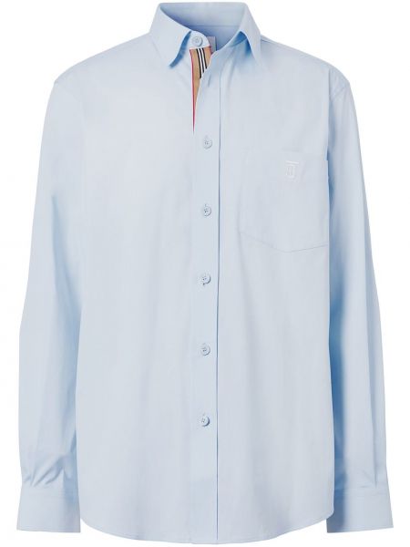 Camisa con bordado Burberry azul