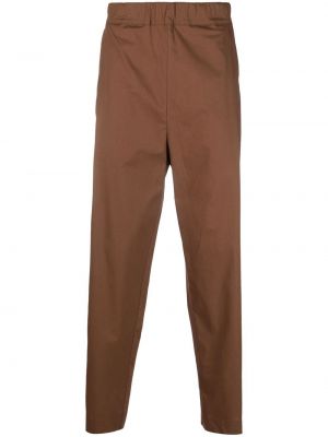 Spodnie bawełniane Laneus brązowe
