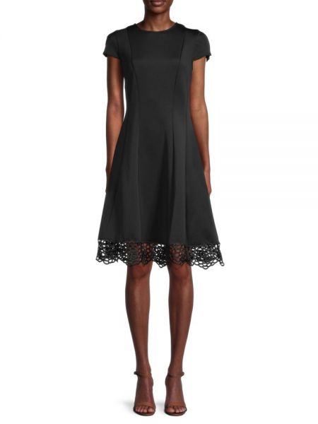 Кружевное платье Donna Ricco черное