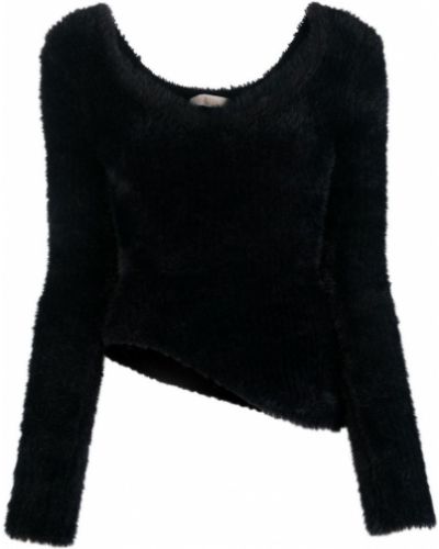 Асиметричен пуловер Ssheena черно
