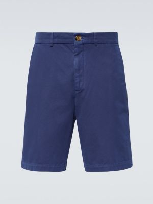 Bombažne bermuda kratke hlače Brunello Cucinelli modra