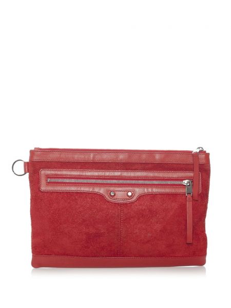 Велурени чанта тип „портмоне“ Balenciaga Pre-owned червено